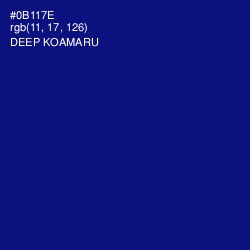 #0B117E - Deep Koamaru Color Image