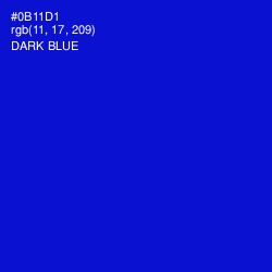 #0B11D1 - Dark Blue Color Image