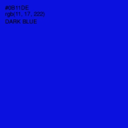#0B11DE - Dark Blue Color Image