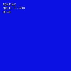 #0B11E2 - Blue Color Image