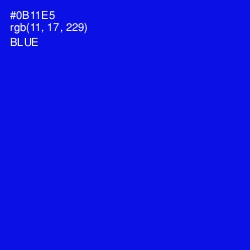 #0B11E5 - Blue Color Image