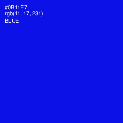 #0B11E7 - Blue Color Image