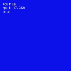 #0B11E8 - Blue Color Image