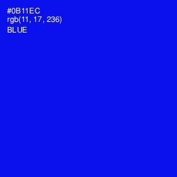 #0B11EC - Blue Color Image