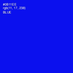 #0B11EE - Blue Color Image