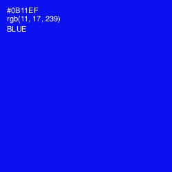 #0B11EF - Blue Color Image