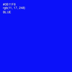 #0B11F8 - Blue Color Image