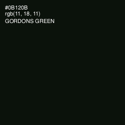 #0B120B - Gordons Green Color Image