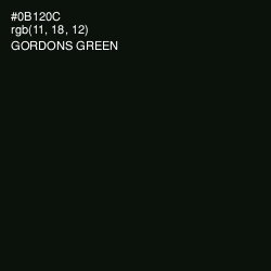 #0B120C - Gordons Green Color Image