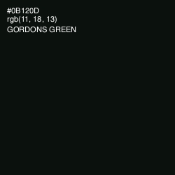 #0B120D - Gordons Green Color Image