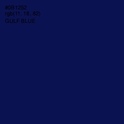 #0B1252 - Gulf Blue Color Image