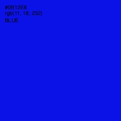 #0B12E8 - Blue Color Image