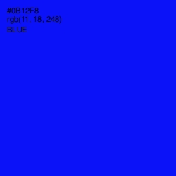 #0B12F8 - Blue Color Image