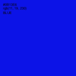 #0B13E6 - Blue Color Image