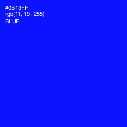 #0B13FF - Blue Color Image