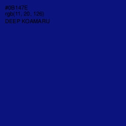 #0B147E - Deep Koamaru Color Image