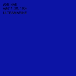 #0B14A5 - Ultramarine Color Image