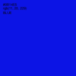 #0B14E5 - Blue Color Image