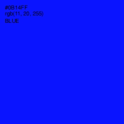 #0B14FF - Blue Color Image