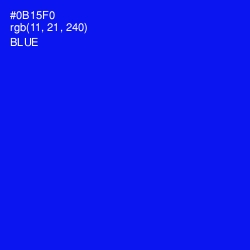 #0B15F0 - Blue Color Image