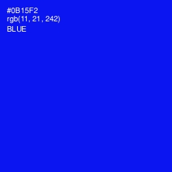 #0B15F2 - Blue Color Image