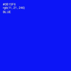 #0B15F6 - Blue Color Image