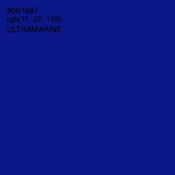 #0B1687 - Ultramarine Color Image