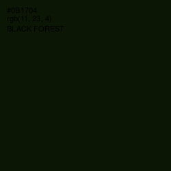 #0B1704 - Black Forest Color Image