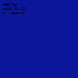 #0B179A - Ultramarine Color Image