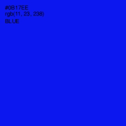 #0B17EE - Blue Color Image