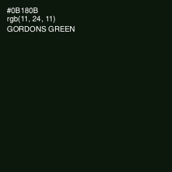#0B180B - Gordons Green Color Image