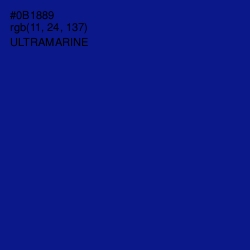 #0B1889 - Ultramarine Color Image