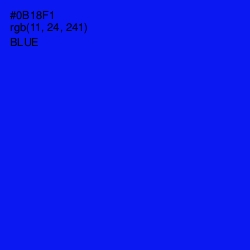 #0B18F1 - Blue Color Image