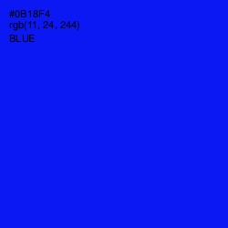 #0B18F4 - Blue Color Image