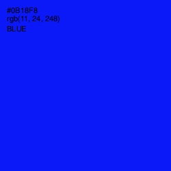 #0B18F8 - Blue Color Image