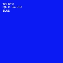 #0B19F2 - Blue Color Image