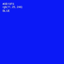 #0B19F6 - Blue Color Image