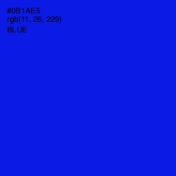 #0B1AE5 - Blue Color Image