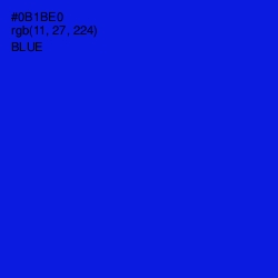 #0B1BE0 - Blue Color Image