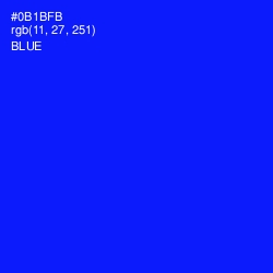 #0B1BFB - Blue Color Image