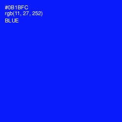 #0B1BFC - Blue Color Image