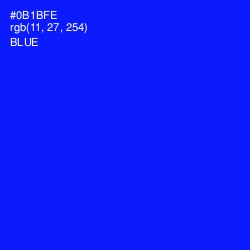 #0B1BFE - Blue Color Image