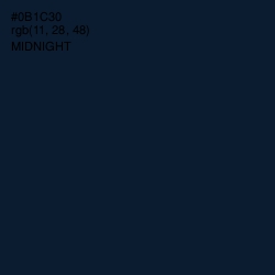 #0B1C30 - Midnight Color Image