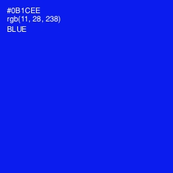 #0B1CEE - Blue Color Image
