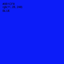 #0B1CF8 - Blue Color Image