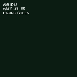 #0B1D13 - Racing Green Color Image