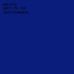 #0B1D7C - Deep Koamaru Color Image