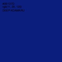 #0B1D7D - Deep Koamaru Color Image