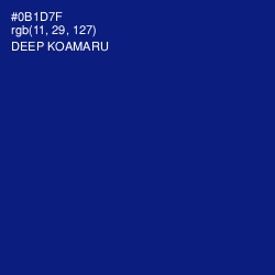 #0B1D7F - Deep Koamaru Color Image