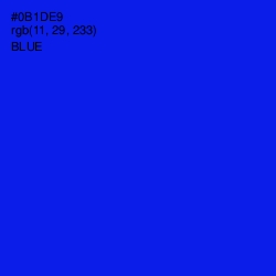 #0B1DE9 - Blue Color Image